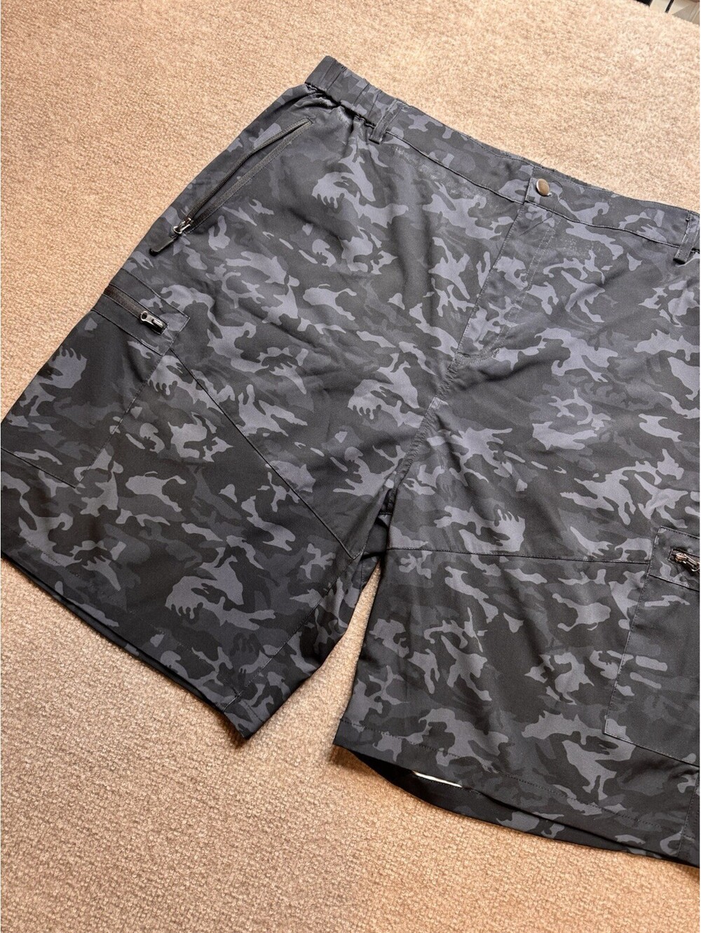 Pudolla Men's 3X Hybrid Shorts Blk/Gry Camo (969)